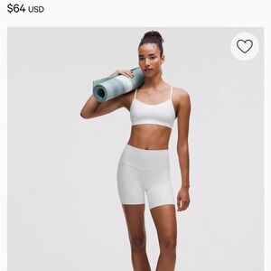 lululemon athletica White Bike Shorts